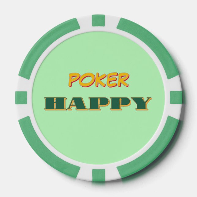 Poker Happy Green Pokerchips (Vorderseite)