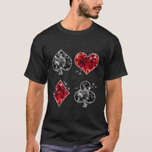 Poker Herzblumen Spades Museo d'Arte della Città d T-Shirt