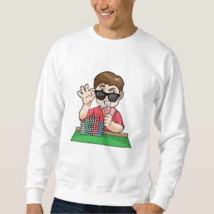 Poker im Poker mit Sonnenbrille Sweatshirt