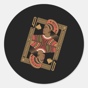 Poker-Karte der Königin der Weiden nach dem amerik Runder Aufkleber