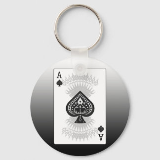 Poker-Karte des Ass des Spades: Schlüsselanhänger