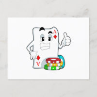 Poker-Karte mit Poker-Chips