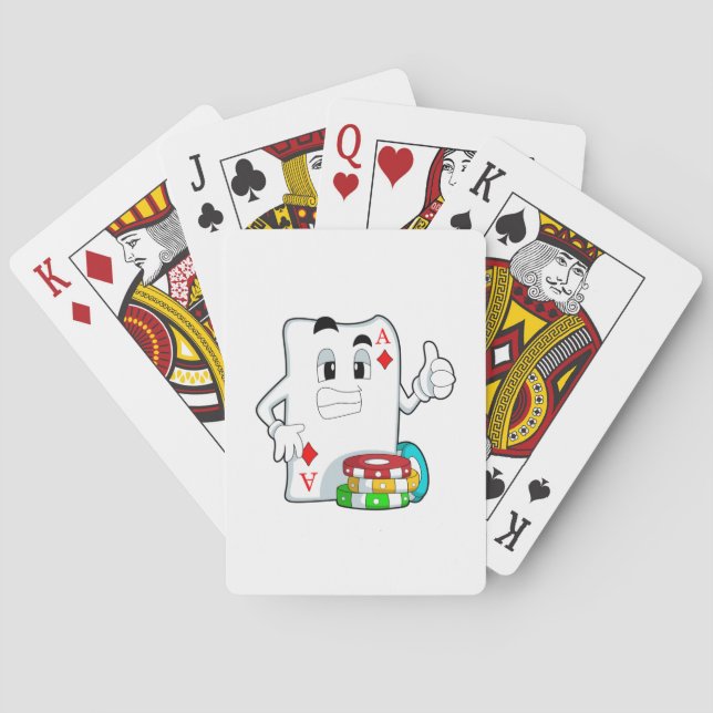 Poker-Karte mit Poker-Chips Spielkarten (Rückseite)