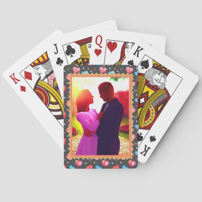 Poker-Karte personalisiert Foto Spielkarten (Rückseite)
