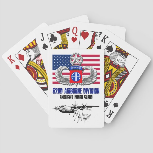 Poker-Karten der 82. im Flugzeug Division Spielkarten (Rückseite)