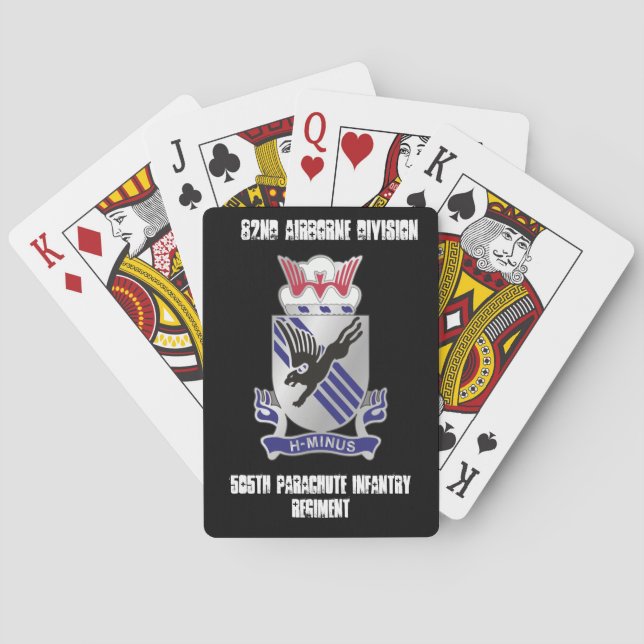 Poker-Karten der 82. im Flugzeug Division Spielkarten (Rückseite)