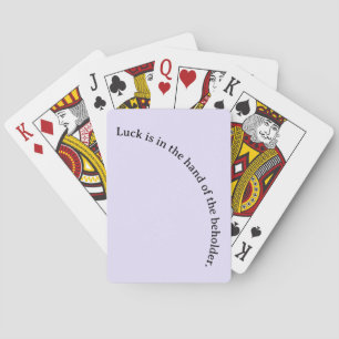 Poker-Karten mit "Glück ist ich die Hand des Betra Spielkarten