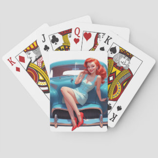 Poker Karten Pin-Up Kunst Spielkarten