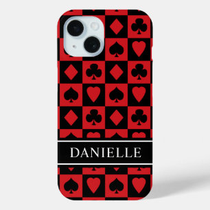 Poker Kartenzeichen in Rot und Schwarz Case-Mate iPhone Hülle