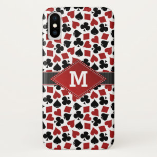 Poker-Kasino-Anzugs-Muster-Monogramm Case-Mate iPhone Hülle