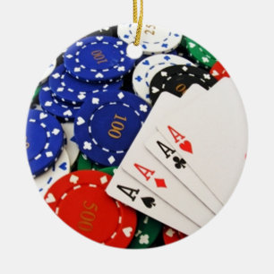 Poker Keramik Ornament