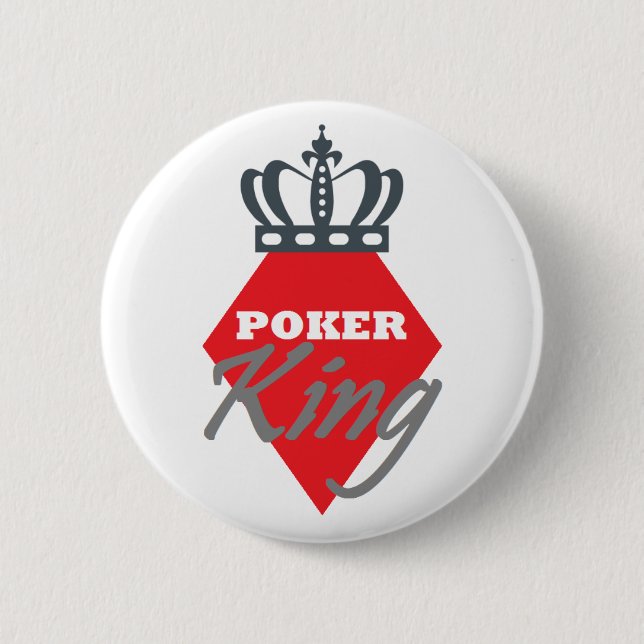 Poker-König - Diamant Button (Vorderseite)