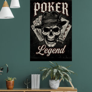 Poker Legende Lustiges Shirt Ich Liebe Poker Texas Poster