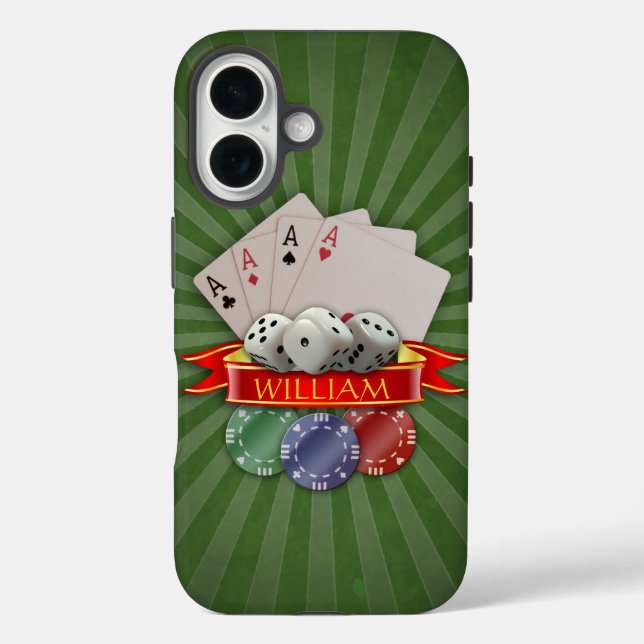 Poker Mania - Karten, Dices, Chips Case-Mate iPhone Hülle (Rückseite)