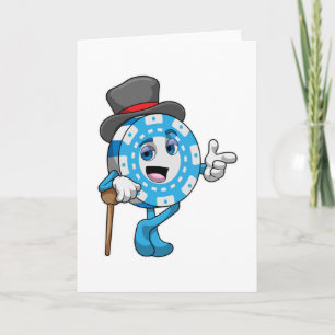 Poker mit Pokerchips Karte