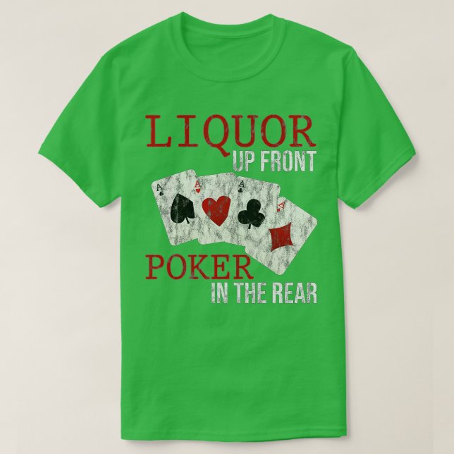Poker nach oben hinten T-Shirt (Design vorne)