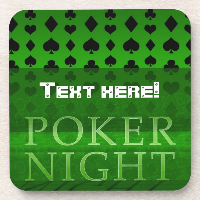 Poker-NachtUntersetzer Untersetzer (Vorderseite)