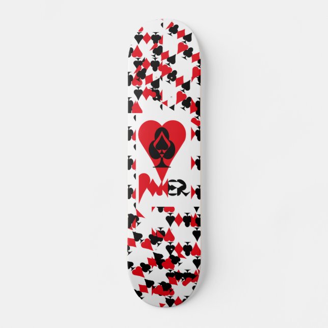 POKER NEW ORIGINAL pixelat by Masanser Skateboard (Vorderseite)