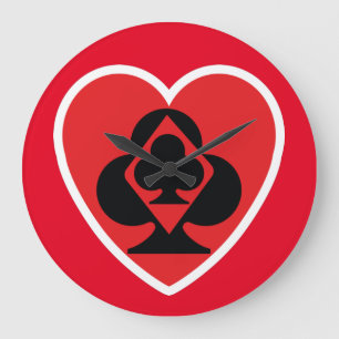 POKER NEW pixelat von Masanser Große Wanduhr