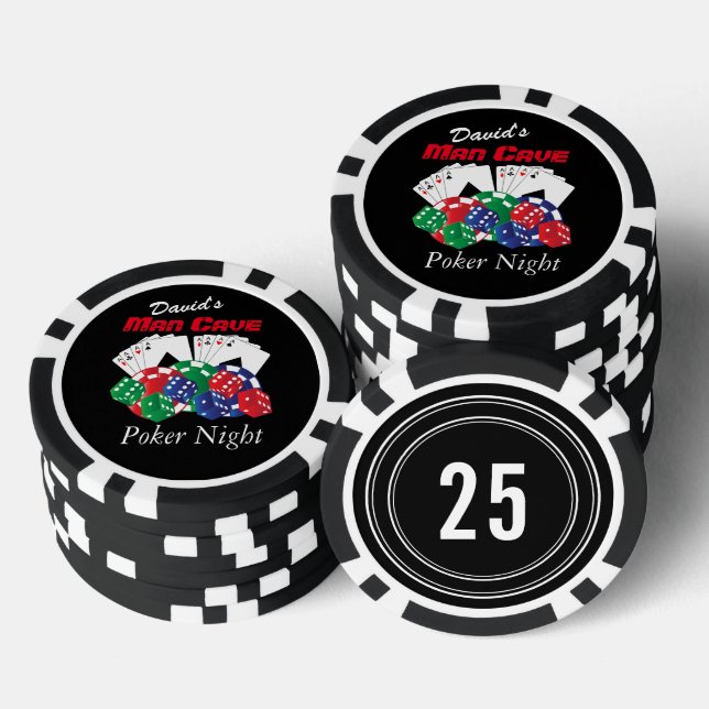 Poker Night at Man Cave Pokerchips (Stapel)