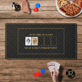 Poker Night Class Men's Texas Hold'em Black Gold Schreibtischunterlage