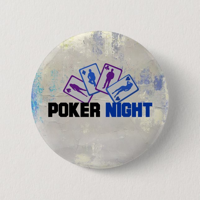 Poker Night mit Spielkarten Button (Vorderseite)