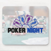 Poker Night mit Spielkarten und Poker Chips