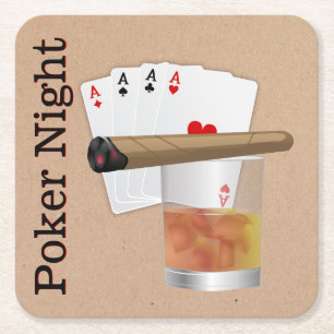 Poker Night Paper Untersetzer