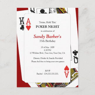 Poker Night - Texas Hold'Em Party Einladung