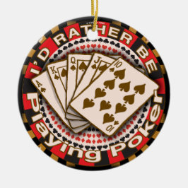 Poker-Ornament statt spielen Keramik Ornament