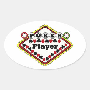 Poker Ovaler Aufkleber