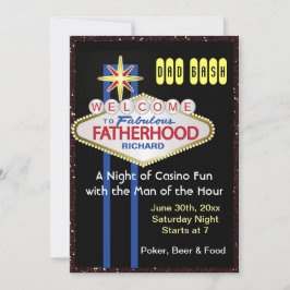 Poker Party New Daddy Baby Dusche Einladung