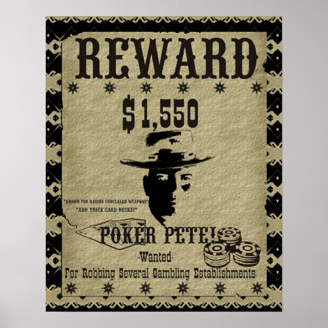Poker Pete Rewards Poster (Vorne)