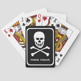 Poker Pirate Skull & Crossbones Holdem White Frame Spielkarten
