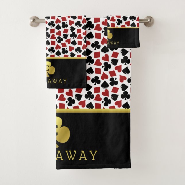 Poker Player Gambler Casino Card Anzug Individuell Badhandtuch Set (Insitu)