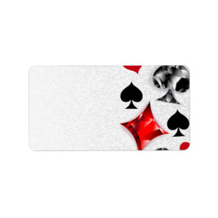 Poker Player Gambler Kartenspielen Anzug Las Vegas Adressaufkleber