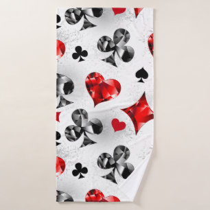 Poker Player Gambler Kartenspielen Anzug Las Vegas Badehandtuch