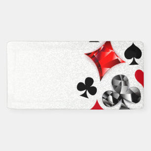 Poker Player Gambler Kartenspielen Anzug Las Vegas Banner