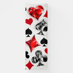 Poker Player Gambler Kartenspielen Anzug Las Vegas Banner