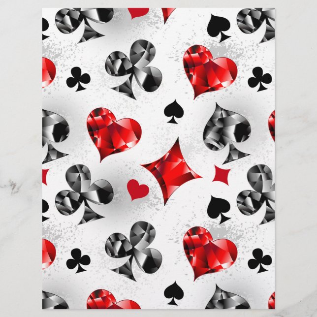 Poker Player Gambler Kartenspielen Anzug Las Vegas Briefbogen (Vorderseite)