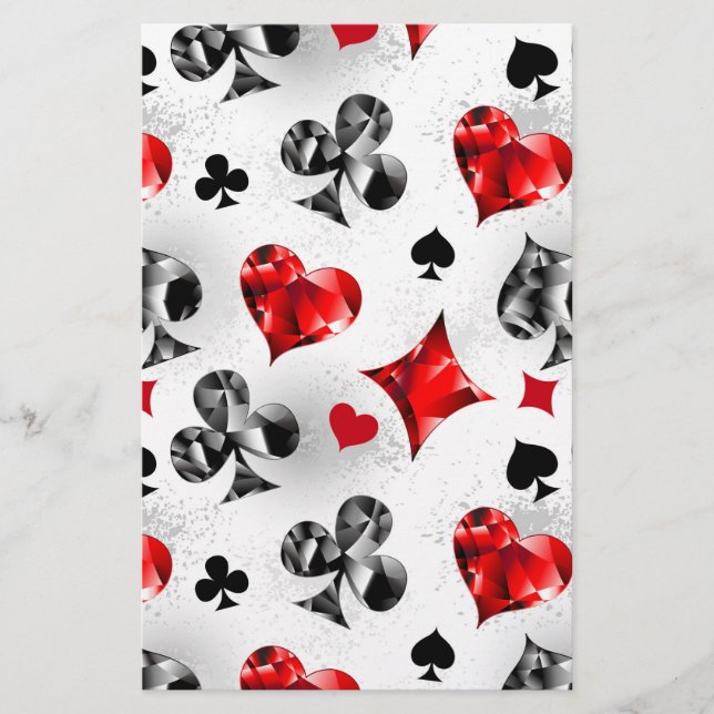 Poker Player Gambler Kartenspielen Anzug Las Vegas Briefpapier (Vorderseite)