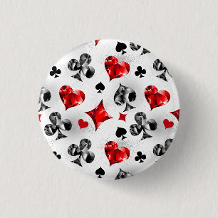 Poker Player Gambler Kartenspielen Anzug Las Vegas Button