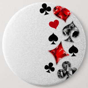 Poker Player Gambler Kartenspielen Anzug Las Vegas Button