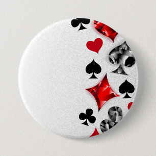 Poker Player Gambler Kartenspielen Anzug Las Vegas Button