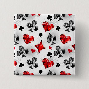 Poker Player Gambler Kartenspielen Anzug Las Vegas Button