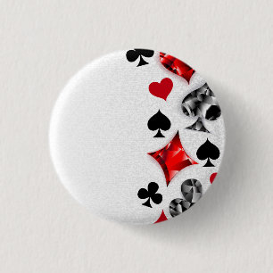 Poker Player Gambler Kartenspielen Anzug Las Vegas Button