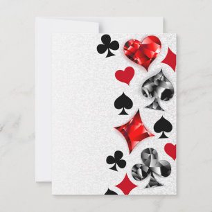 Poker Player Gambler Kartenspielen Anzug Las Vegas Dankeskarte