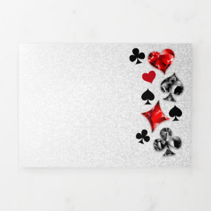 Poker Player Gambler Kartenspielen Anzug Las Vegas Dreifach Gefaltete Karte