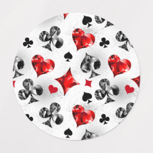 Poker Player Gambler Kartenspielen Anzug Las Vegas Etiketten