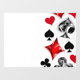 Poker Player Gambler Kartenspielen Anzug Las Vegas Fensteraufkleber